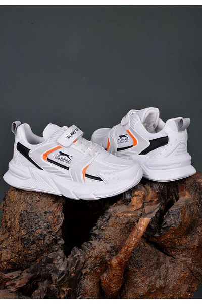 Slazenger Pantofi de mers pentru băieți, albi, de vară, anti-transpirație, anti-alunecare, anti-miros, complet ortopedici