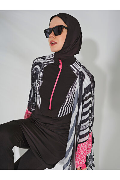 ALFASA Μαγιό Hijab με μοτίβο Flamingo