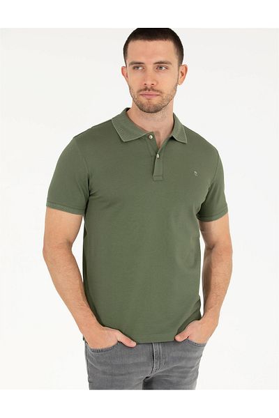 Pierre Cardin Slim Fit Basic Polo Neck 100% βαμβακερό μπλουζάκι Mercerized