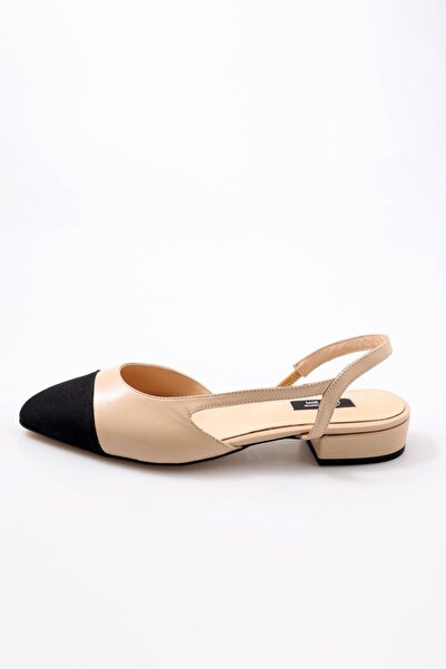 5in1Canpolat Nude Slingback Ballerinas 301