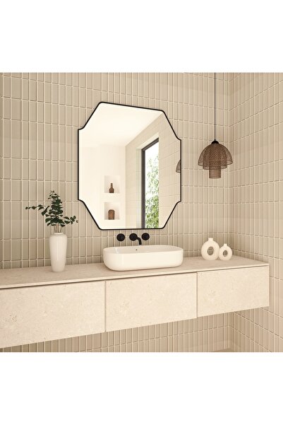 MKS Design 70x90 Duvar Dekor Aynası / Asimetrik Ayna / Konsol Aynası / Düzensiz Ayna / Estetik Ayna