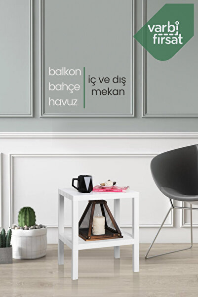 Varbifırsat 2 Katlı Bahçe Sehpası, Gazetelikli Masa, Havuz, Plaj, Balkon, Ban...