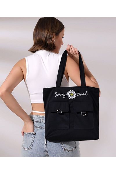 Toz Vintage Spring Break Written Shoulder Bag