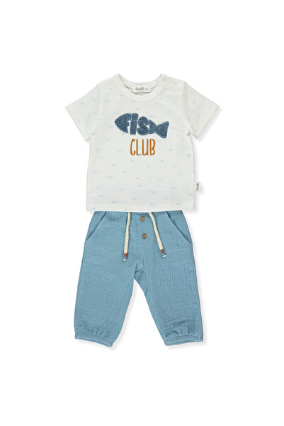 Bebetto PİKE T-SHIRT 2'Lİ TAKIM(SAILBOATS/24) K 4398