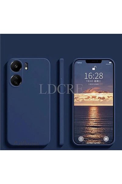 m.tk moveteck حافظة لهاتف Xiaomi Poco C65 مع حماية للكاميرا من السيليكون الناعم + واقي شاشة زجاجي 9H، مجموعة من قطعتين
