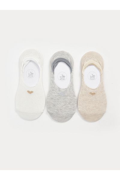 LC Waikiki Bedruckte Ballerina-Socken für Damen im 3er-Pack