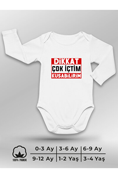 Trakya Bazaar Dikkat! Çok İçtim Kusabilirim (Uzun Kollu Zıbın)