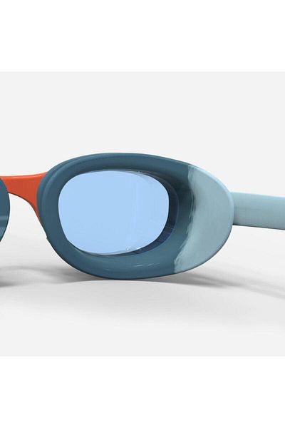 Decathlon Kids Swimming Goggles - Pool and Sea Goggles - Green/Orange - Transparent Glasses - Xbase