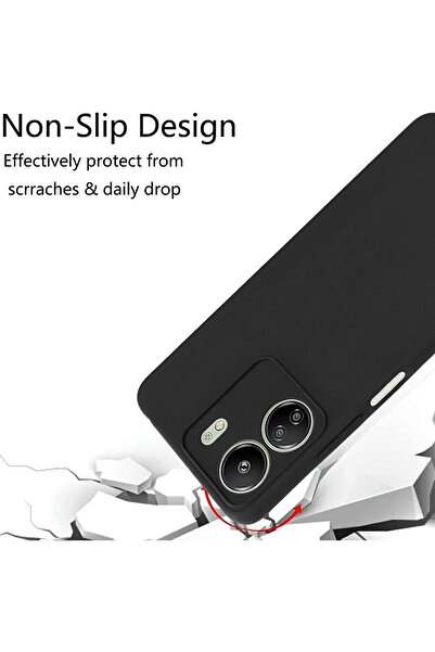 m.tk moveteck Xiaomi Poco C65 Case Soft Silicone with Camera Protection + 9H Screen Protector Glass Set of 2