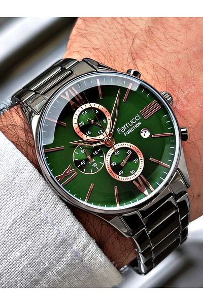 Ferrucci Function FCF.14079FM.07 Multi Function Men's Wristwatch 3 Atm Waterproof