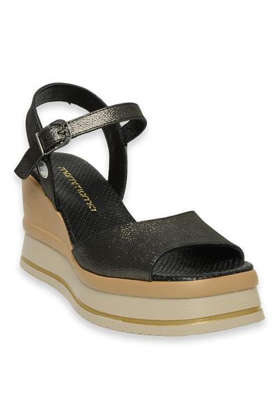 Mammamia D24Ys-1495Z Wedge Heeled Metallic Women's Sandals