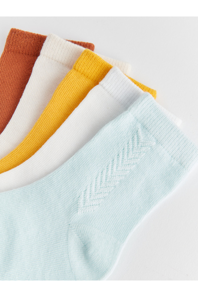 LC Waikiki baby Basic Мъжки бебешки чорапи с пръсти, 5 чифта (S4)