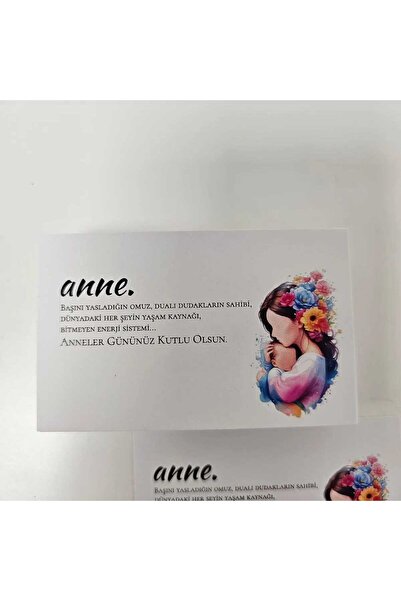 Genel Markalar Anne Kadın Görselli Not Kartı 5*8 cm - 30 ADET