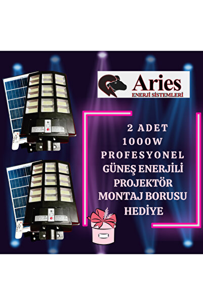 ARİES ENERJİ 2 ADET 1000W GÜNEŞ ENERJİLİ PROFESYONEL ARMATÜR
