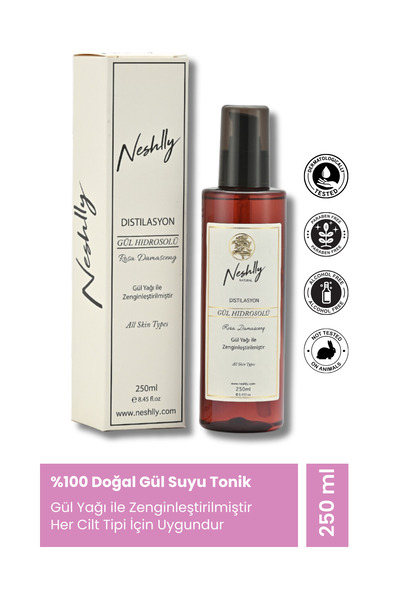NESHLLY NATURAL Doğal Gül Suyu Tonik (250 ML)