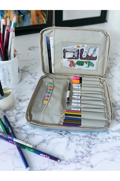Next Craft Picture Bag Folder with Pen Holder Notebook Paint Supplies Activity Bag Unisex Multi-Purpose Bag