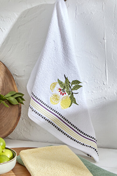 Karaca Home Limon %100 Pamuk 2 parça Mutfak Havlusu 40x60 cm Sarı