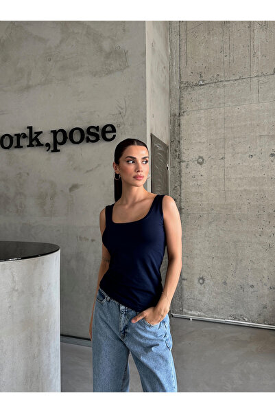 Laluvia Sötétkék ovális nyakörvű sportoló