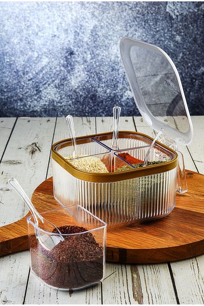 Cosiness Elegance Spice Rack with Lid and Compartment