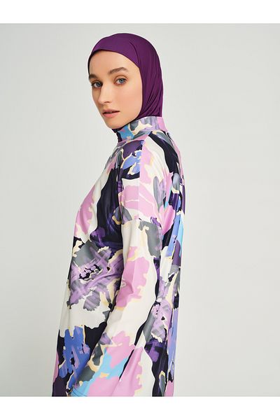 ALFASA Χαλαρό μοτίβο Battal Hijab μαγιό