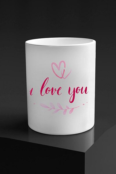 yhfoto I Love You Double Cup Handleless Mug - Espresso Double Turkish Coffee Cup