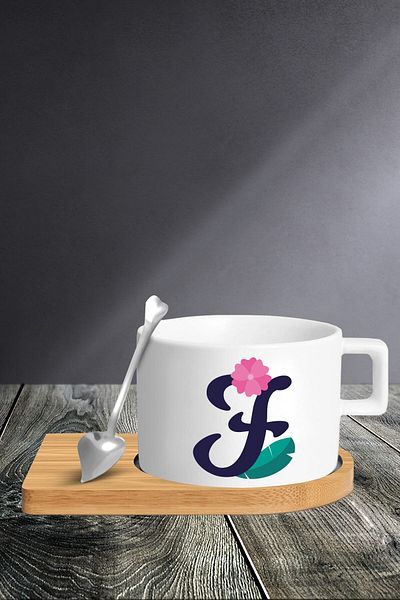 yhfoto Letter F Cup Set