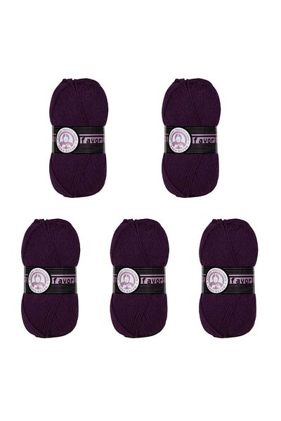 Ören Bayan Ören Favourite Knitting String Eggplant (061) Pack of 5