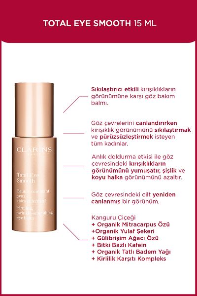 Clarins Total Eye Smooth 15 ml – Straffende Augenpflegecreme