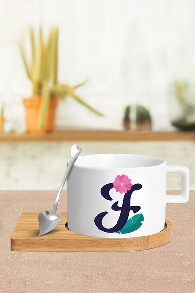 yhfoto Letter F Cup Set