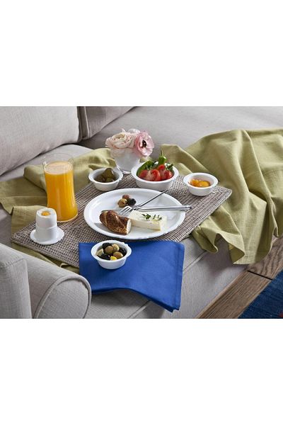 İkram Dünyası 16 Piece Porcelain Dinnerware Set with Gold Mesh