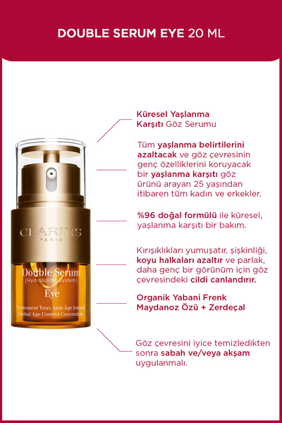 Clarins Double Serum Eye 20 Ml Göz Çevresi Serumu