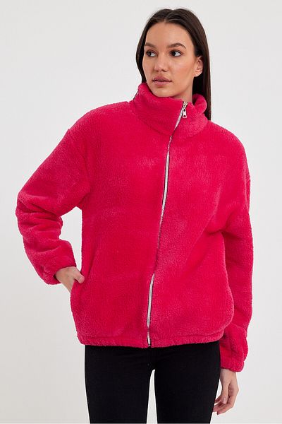kef clothing Unisex Basic Zipper Plush Cardigan