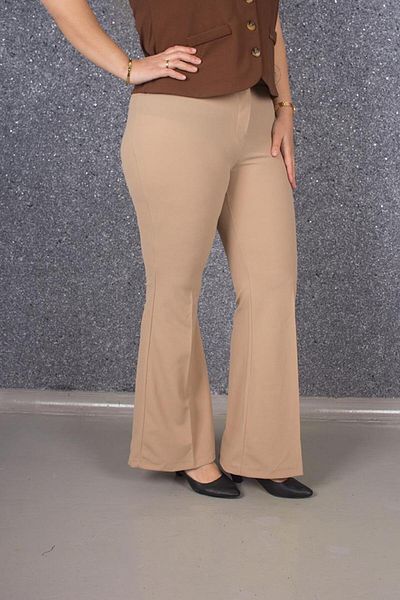 Truva XXL Colorful Large Size Flared Leg Trousers - Pn328