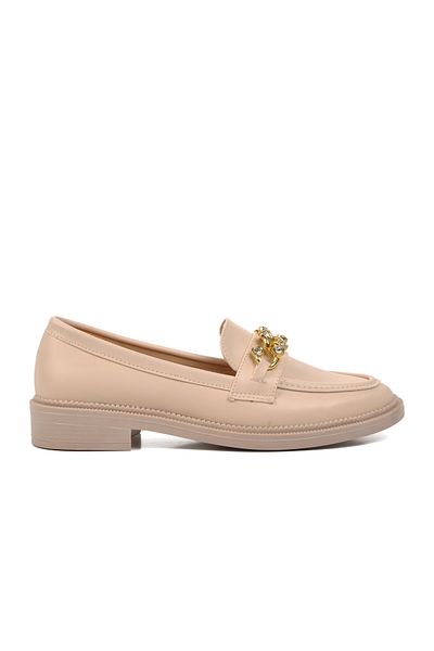 AYAKMOD 418066   Γυναικεία Loafer Παπούτσια Beige Stone