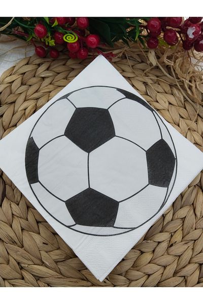 Deniz Party Store Black and White Ball Patterned Napkin 20 PCS