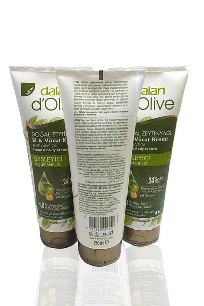 Dalan Dolive 250 ml Hand and Body Cream - 3 Pieces