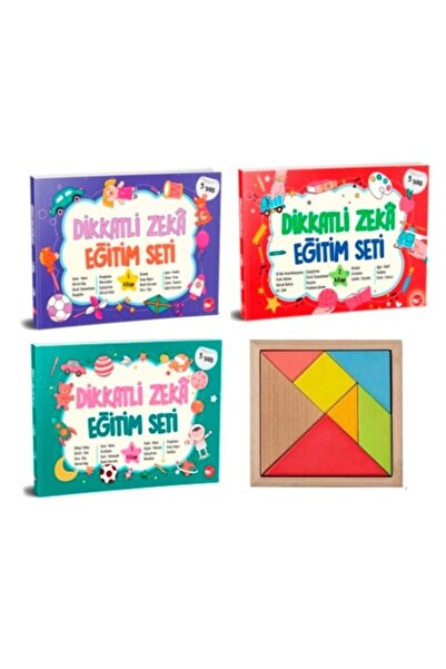 Beyaz Balina Yayınları 5 Yaş Dikkatli Zeka Eğitim Seti 3 Kitap (dikkat, Görse...