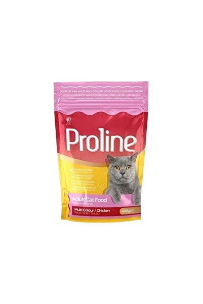 Pro Line Renkli Taneli Tavuklu Yetişkin Kedi Maması 400 Gr