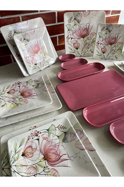 Keramika Raspberry 19 Piece Breakfast Set