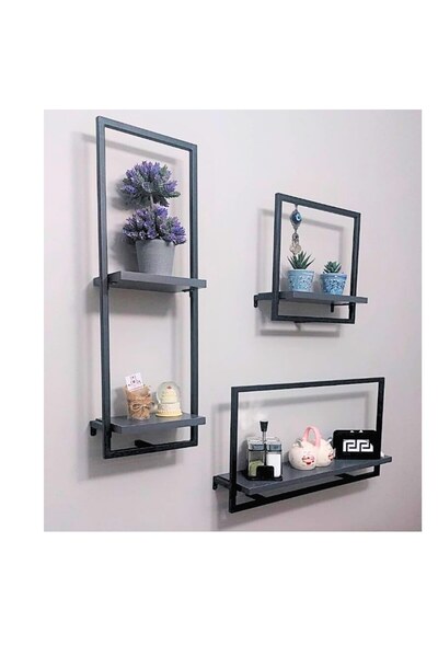 lyla concept Zambak  3'lü Duvar Raf Seti