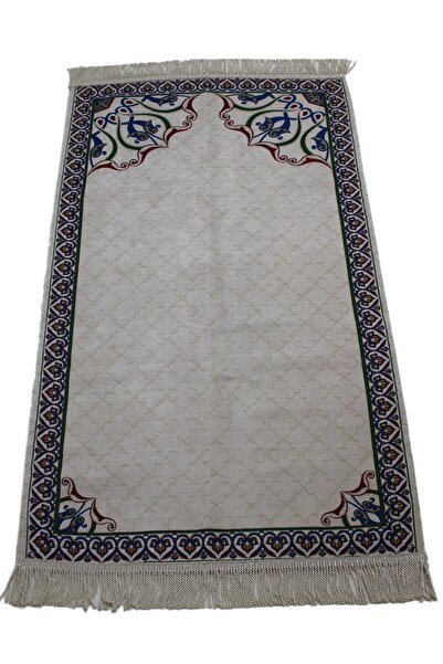 Believe SERRA GOBLEN - Covor de rugăciune din chenille alb, 70x120