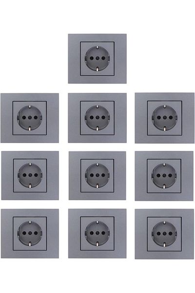 ga gözde aydınlatma OVİVO GRANO SMOKED SOIL SOCKET 10 PIECES ECONOMIC PACKAGE FRAME INCLUDED