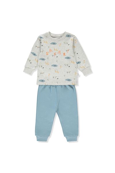 Bebetto Boy's Pajama Set Snow Melange F1322