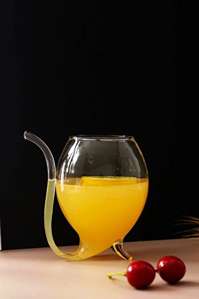 Rosemor 4'lü Pipetli Stil Bardak Flüt Dekor Soğuk Sıcak Meşrubat Kokteyl Bardağı Dayanıklı Cam Bardak