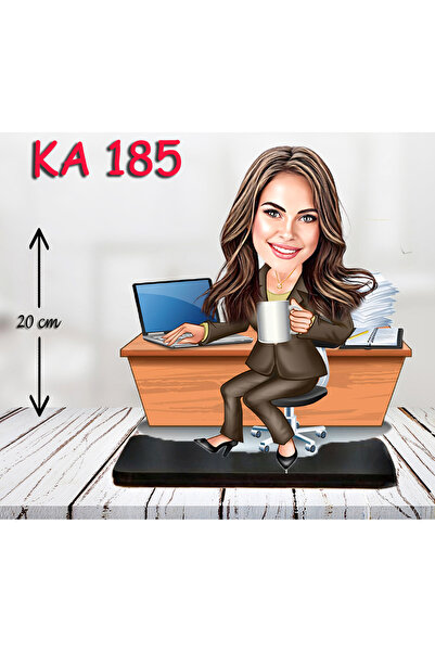 Personalized Wooden Figurine - Table Top Cartoon Figurine - Women's Figurine 11