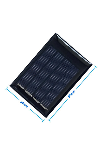 ROBİZ Güneş Pili 2V 50mA 34x50mm Solar Fotovoltaik Hücre Elektrik Üretici Panel Modül Pil Akü Batarya