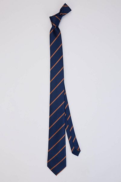 Tudors Classic Pocket Handkerchief Patterned Navy Blue Tie