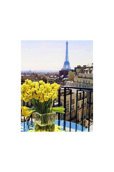 collection d'art Diamond Embroidery Stone Paste De611 Yellow Rose Paris 30,000 Pieces