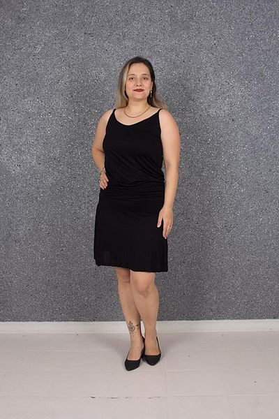 Truva XXL Plus Size Strappy Dress Black Elb645