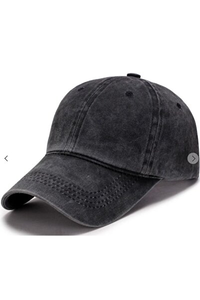 PERLOTUS قبعة بيسبول 100% قطن سادة - الموسم الجديد - أحدث صيحات الموضة - أسود